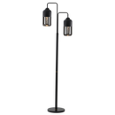 SL418 Bright Star BLACK METAL BLK SMOKE GLS FOOT SWITCH 2X40W ES