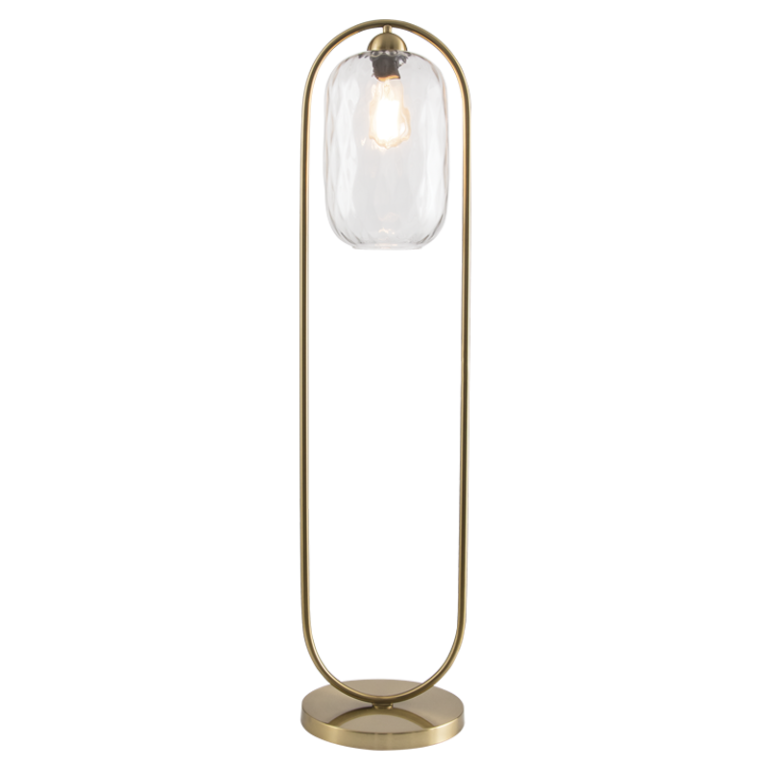SL422 Bright Star BRASS BRASS WAVY GLS FOOT SWITCH 1X40W ES 1000MM