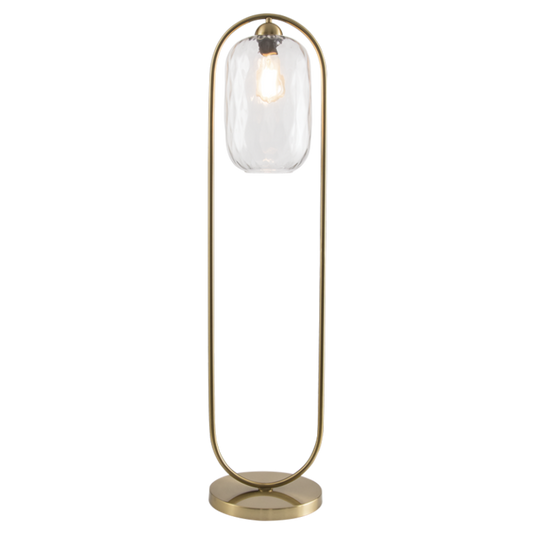SL422 Bright Star BRASS BRASS WAVY GLS FOOT SWITCH 1X40W ES 1000MM