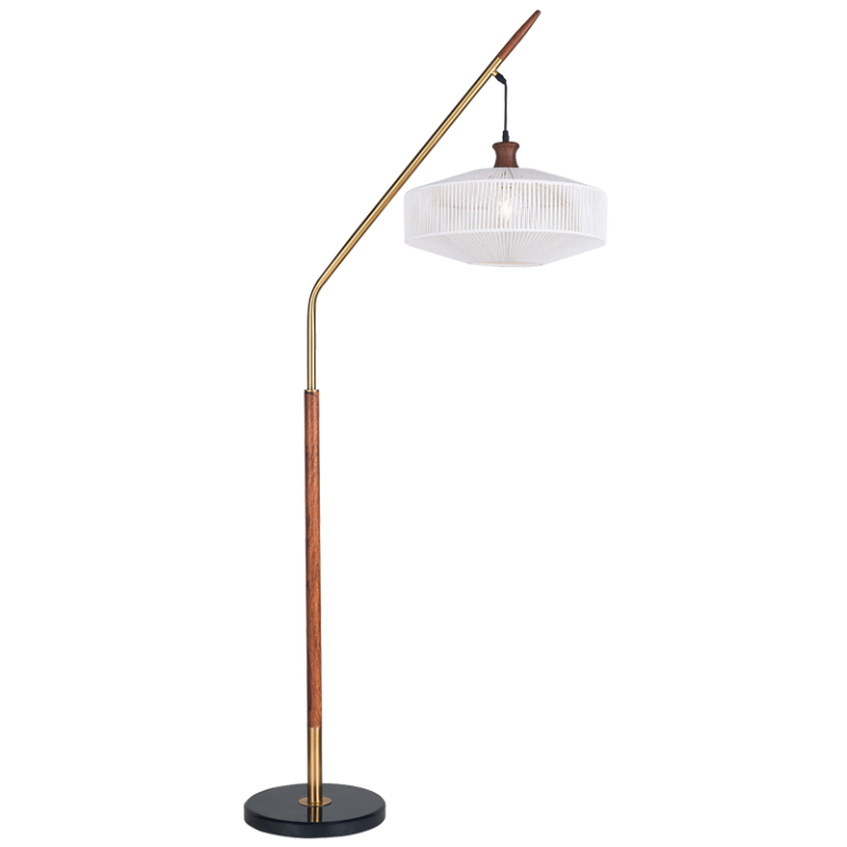SL429 Bright Star GOLD METAL,WOOD,HEMP ROPE,MARBLE BASE FOOT SWITCH 1X40W