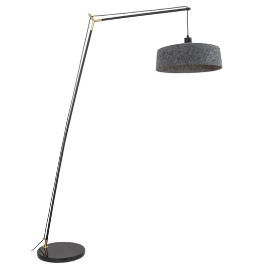 SL430 Bright Star BLACK GREY FELT SHADE METAL&PET FLOOR FOOT SWITCH 1X60W