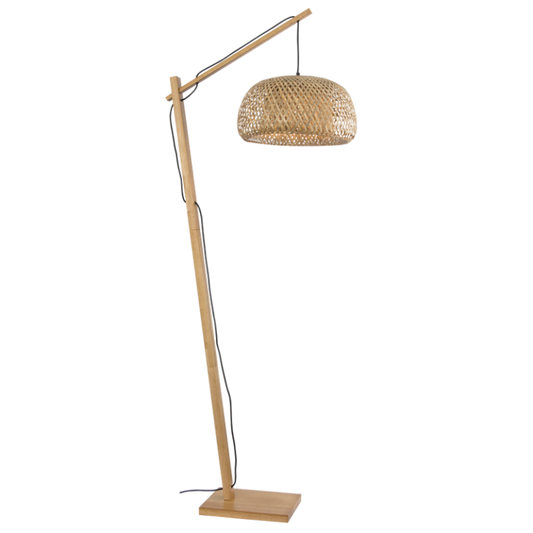 SL431 Bright Star WOOD WOOD & BAMBOO SHADE FOOT SWITCH 1X60W ES LED