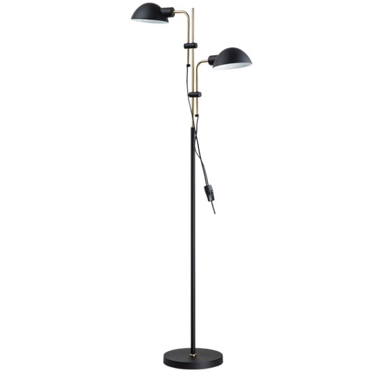 SL433 Bright Star BLACK BLACK METAL2X MOVABLE ARM 2X40W ES 1500MM ADJ