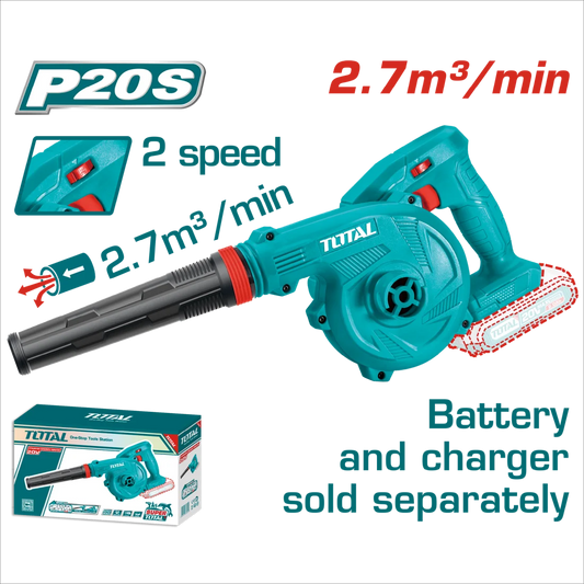 Total 20v P20s Lithium-ion Blower Solo 2.7m³/min Tabli20018