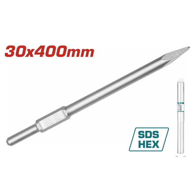 Total Sds Hex Chisel 30X400Mm Pointed Bit Professional TAC15333011