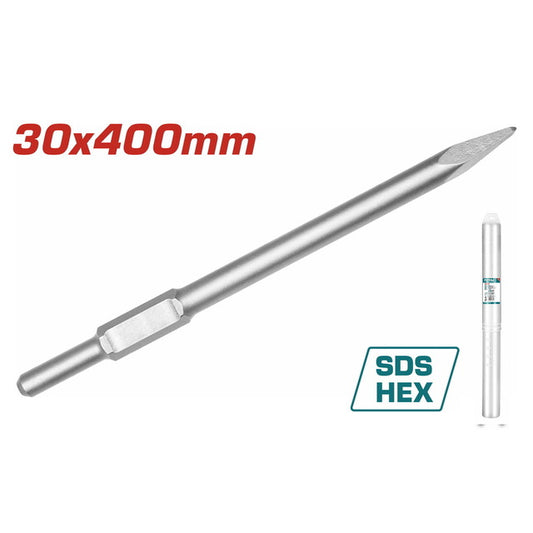 Total Sds Hex Chisel 30X400Mm Pointed Bit Professional TAC15333011