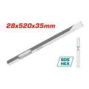 Total Sds Hex Chisel 28X520X35Mm Flat Bit Professional TAC153428112