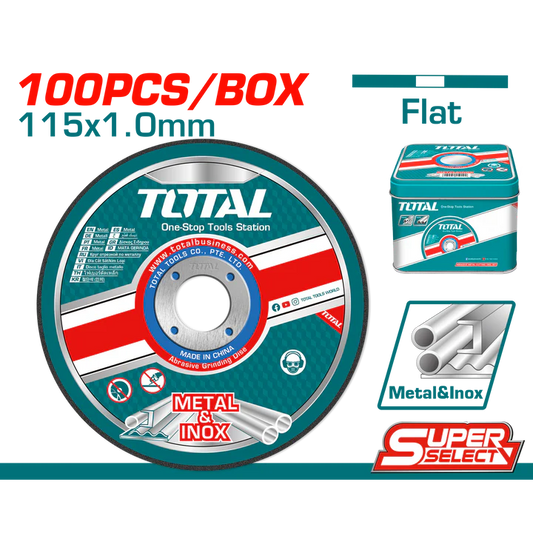 Total 100Pc 115Mm Abrasive Metal Cutting Disc Set In Tin Can Professional TAC210115100