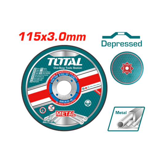 Total 115X3.0X22.2Mm Abrasive Metal Cutting Disc Each Professional TAC2211152