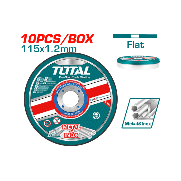 Total 10Pc 115Mm Abrasive Metal Cutting Disc Set In Tin Can Professional TAC2211155