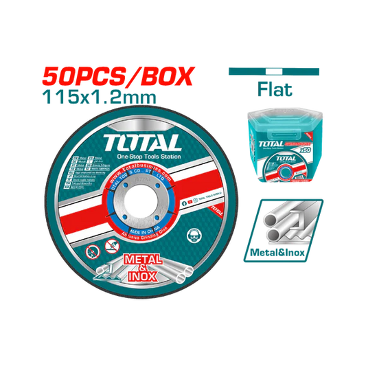 Total 50Pc 115Mm Abrasive Metal Cutting Disc Set In Plastic Box Professional TAC22111550