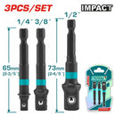 Total 3Pc Impact Socket Adaptor  Professional TAC273651