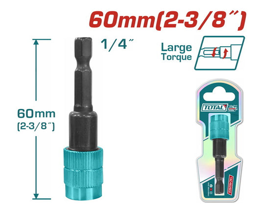 Total Screwdriver Bit Holder With Release 60Mm Professional TAC462602