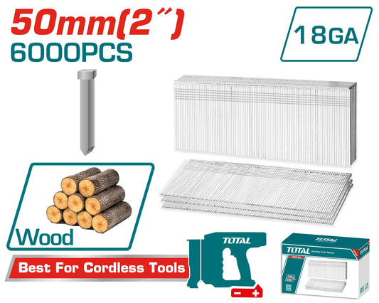 Total 50mm Brad Nail Pack 6000pcs Tac918506