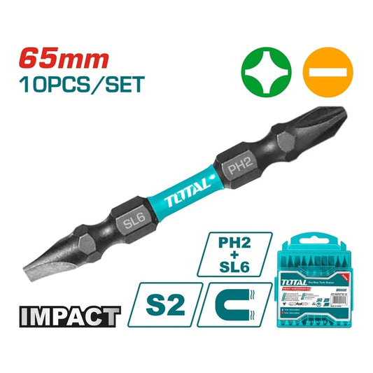 Total Impact Screwdriver Bits 65Mm Star/Flat Bit Professional TACIM16HL133 (SOLD EACH)
