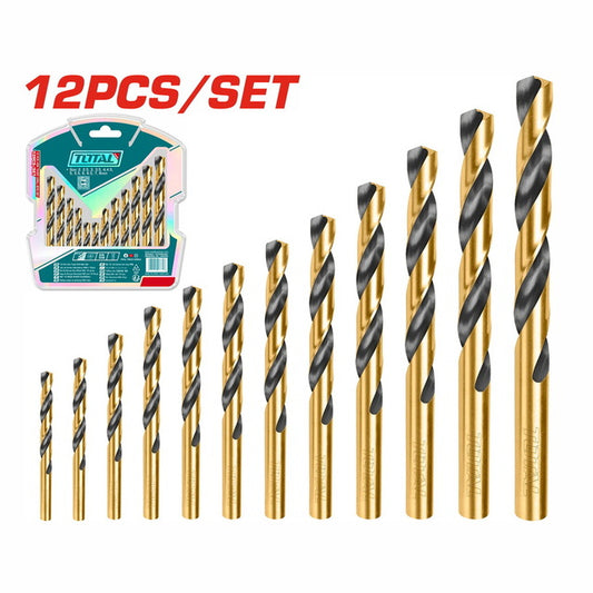 Total 12Pcs Hss Twist Drill Bits Set 2-7.8Mm Professional TACSD0125