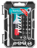 Total 24 Pcs T-Handle Wrench Screwdriver Set With Case Professional TACSD30186
