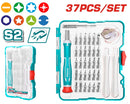 Total 37 Pcs Precision Screwdriver Bits Set With Case Professional TACSD30376