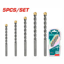 Total 5 Pcs Masonry Drill Bits Set 4-10Mm Professional TACSD5055