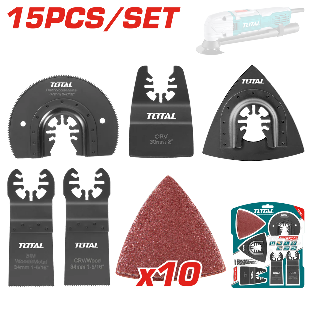 Total Multi Tool Blade Sets 15pcs Taktmt1502