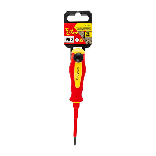 Tork Craft VDE Insulated 1000V Phillips Screwdriver (PH0 x 60mm) – TC16031