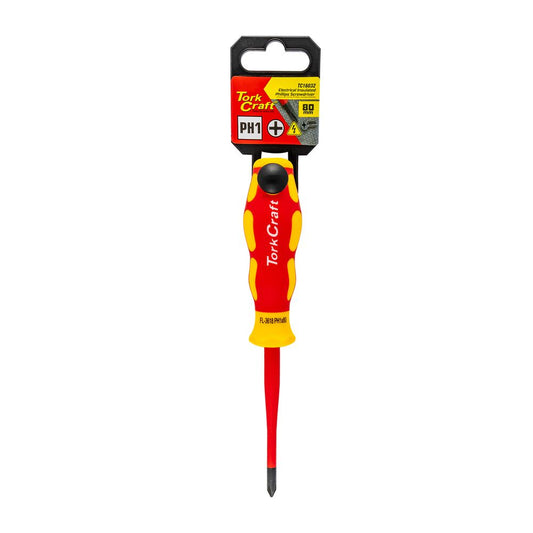 Tork Craft VDE Insulated 1000V Phillips Screwdriver (PH1 x 80mm) – TC16032