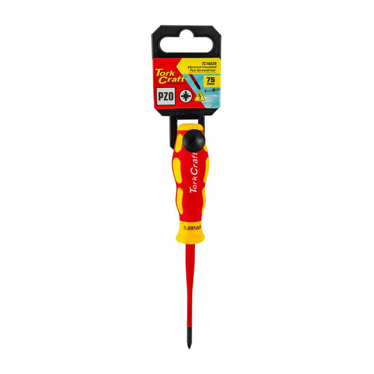 Tork Craft VDE Insulated 1000V Pozidriv Screwdriver (PZ0 x 60mm) – TC16035