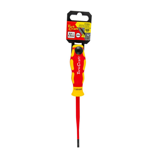 Tork Craft VDE Insulated 1000V Slotted Screwdriver (0.8mm x 4.0mm x 100mm) – TC16040