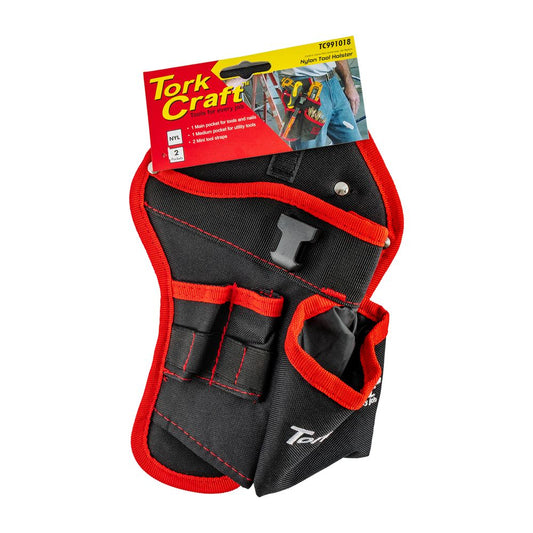 Tork Craft 4-Pocket Heavy-Duty Nylon Drill Holster & Screw Pouch with Belt Loop – TC991018