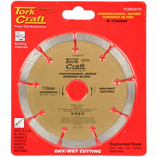 Tork Craft Professional 115mm Segmented Diamond Cutting Saw Blade – TCDB20115