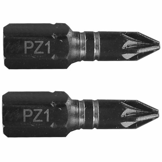 Tork Craft PZ1 x 25mm S2 Steel Impact Screwdriver Insert Bits (2-Pack) – TCIPZ0125C