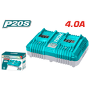 Total 20v P20s 4.0ah 2-port Lithium-ion Battery Charger Tcli2034