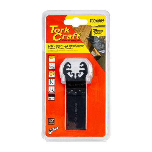 Tork Craft 28mm Universal CrV Oscillating Multi-Tool Wood Saw Blade (18 TPI) – TCOA009