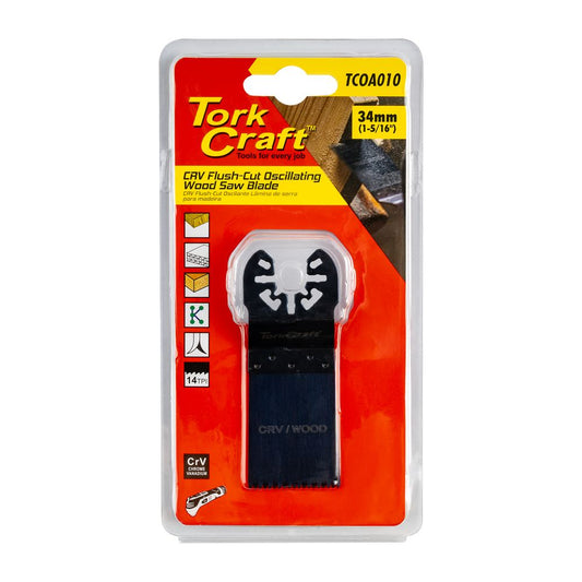 Tork Craft 34mm Universal CrV Oscillating Multi-Tool Wood Saw Blade (14 TPI) – TCOA010