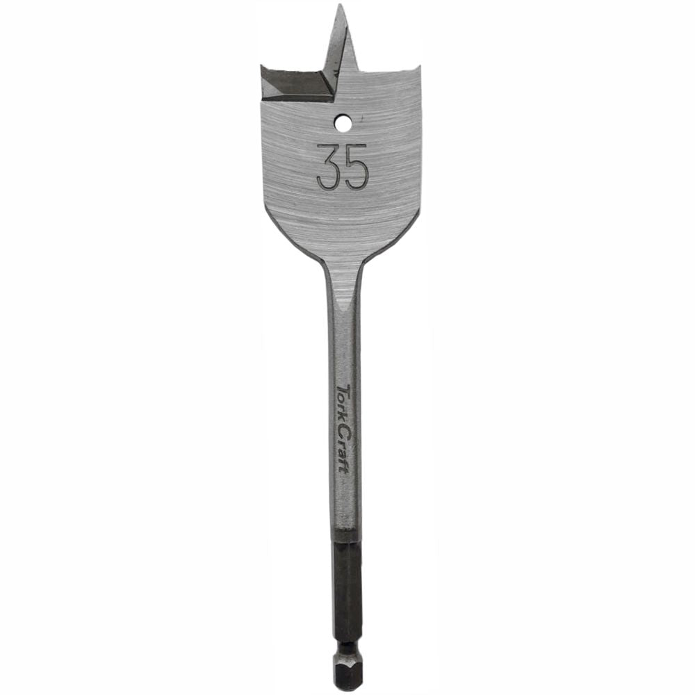 Tork Craft Pro Series 35mm Spade Drill Bit with Quick-Change Hex Shank – TCSB035