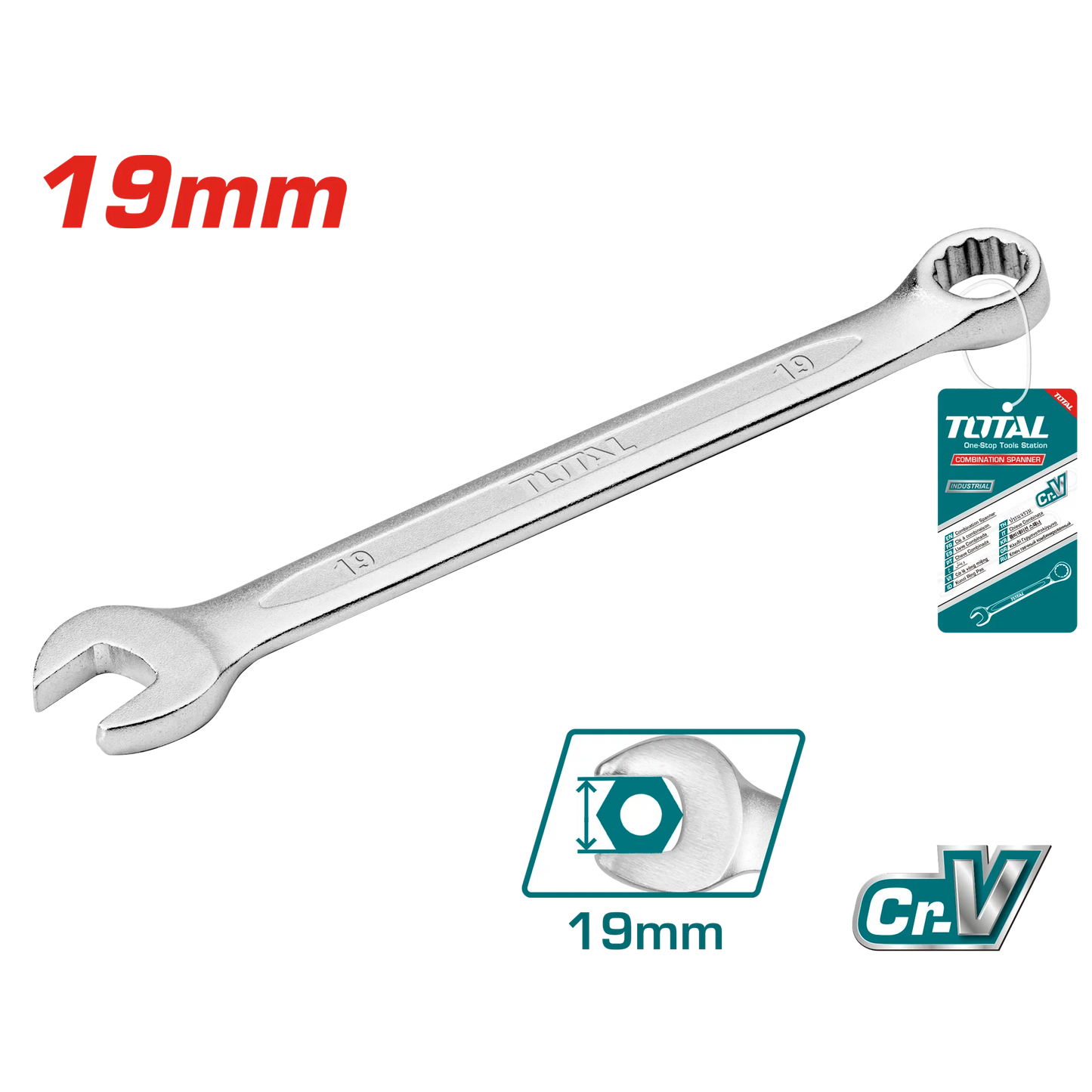 Total Combination Spanner 19Mm Professional TCSPA191