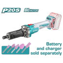 Total 20v P20s Cordless Die Grinder Solo 3000rpm Tdgli2001