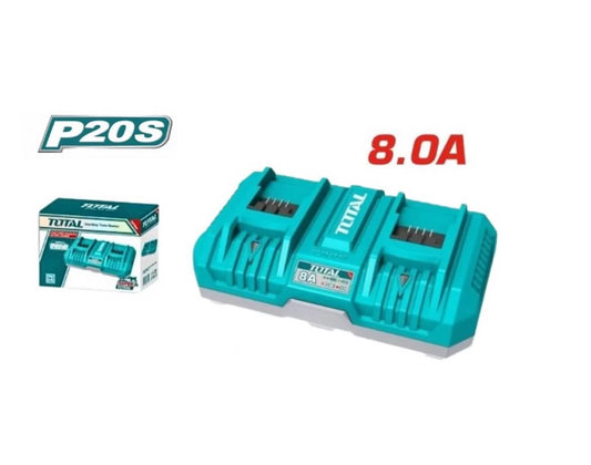 Total 20v P20s 8.0ah 2-port Lithium-ion Battery Charger Tfcli2082