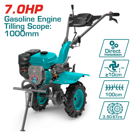 Total Gasoline Tiller,       7.0Hp                   Note Item Requires Assembly. Garden Tool Professional TGC12006