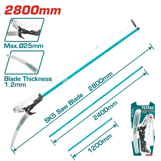 Total Extendable Pole Saw & Pruner Garden Tool Professional THEPS25281