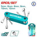 Total 6 Pcs Folding Nut Driver Set 5-12Mm Professional THFND061