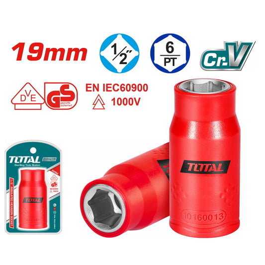 Total 1000V 1/2"  Insulated Hexagon  Socket 19Mm Professional THIHAST12191