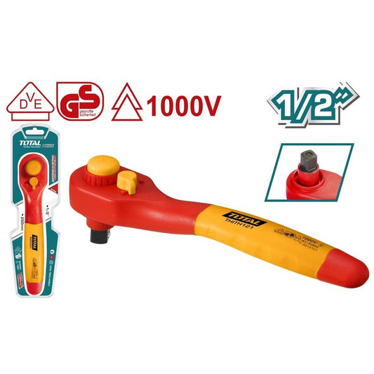 Total 1000V 1/2" Insulated Ratchet Wrench 10"/250Mm Professional THIRTH121