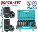 Total 20Pcs Impact Socket Set Impact/Deep: 10-24Mm  Professional THKISD12203L