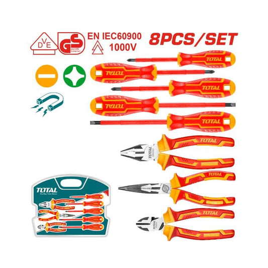 Total 8Pcs 1000V Insulated Electricians Set Professional THKIST3082