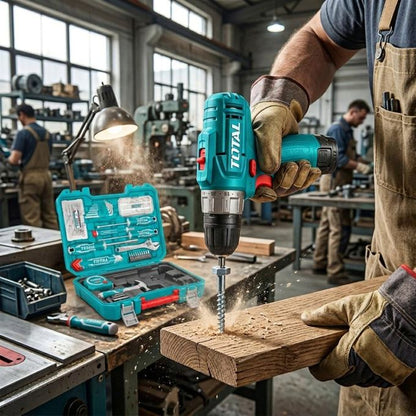 TOTAL 148 Piece 12V Cordless Drill & Hand Tool Set with USB-C 1.5Ah Battery – THKTHP41487