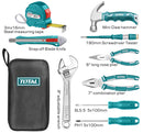 Total 9Pcs Handtools Set With Canvas Bag Professional THKTHP90096