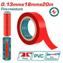 Total Pvc Insulation Tape 20M Red Professional THPET1012