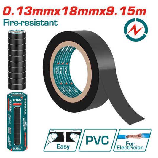 Total Pvc Insulation Tape 20M Black Professional THPET1109