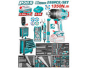 Total 20v P20s 1350n.m Impact Wrench 288pcs Workshop Combo Thptcs82882